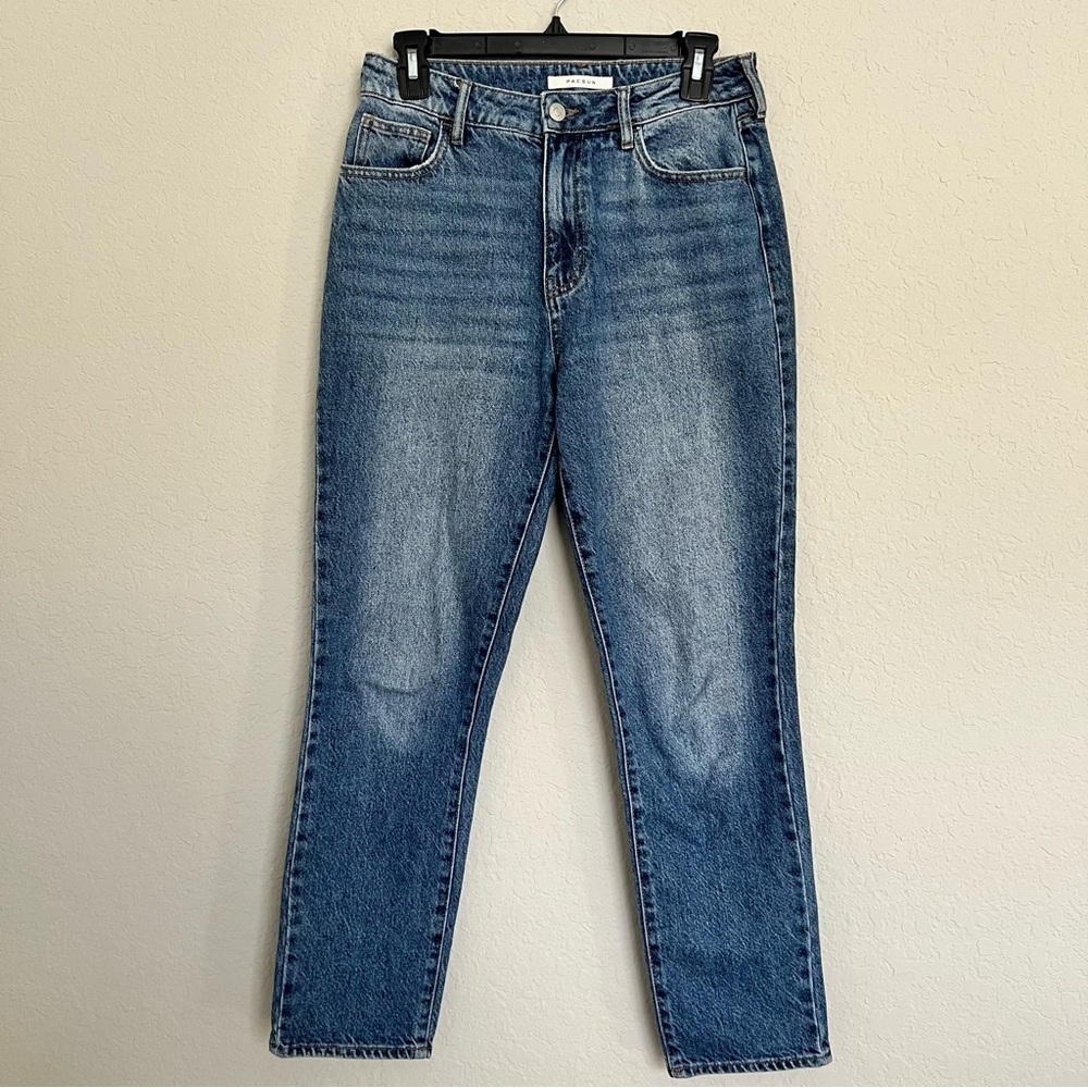 Pacsun Blue High Waist Mom Jeans Size 26 Straight Leg Zip Fly